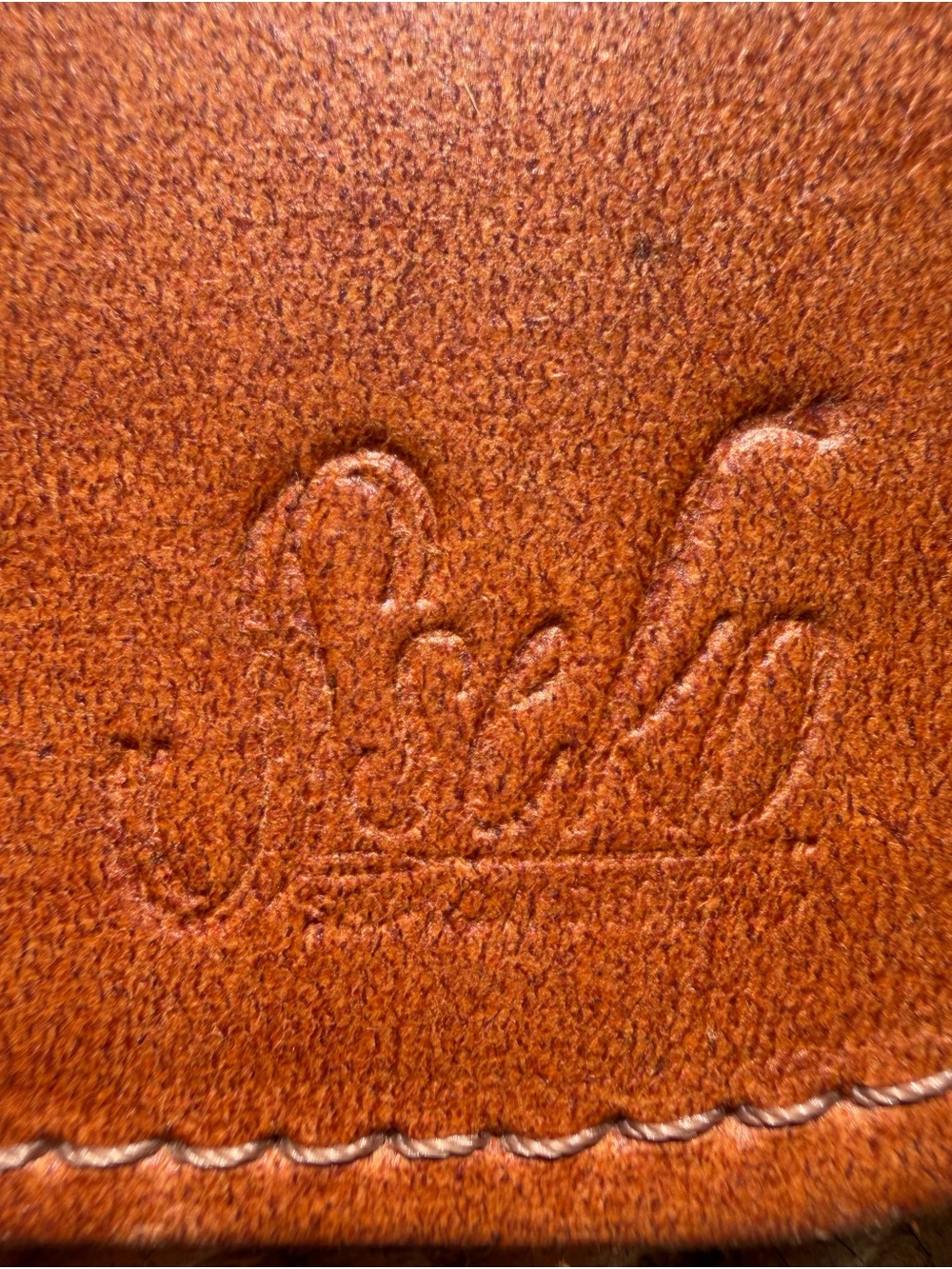Sseko Embossed Leather wallet  in Warm Brown